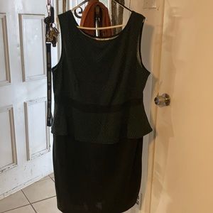 Black and green dress